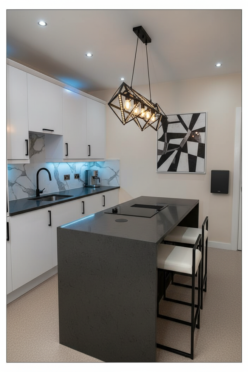 Kitchen after staging